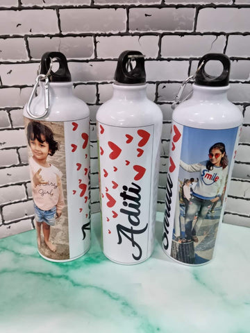 Personalized White Sipper Bottles 750 ml Capacity