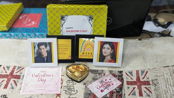 Personalzied Valentine Couples Combo - Men's Wallet + Women Sling Bag