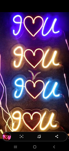 I ❤️ You Acrylic Neon Sign Board