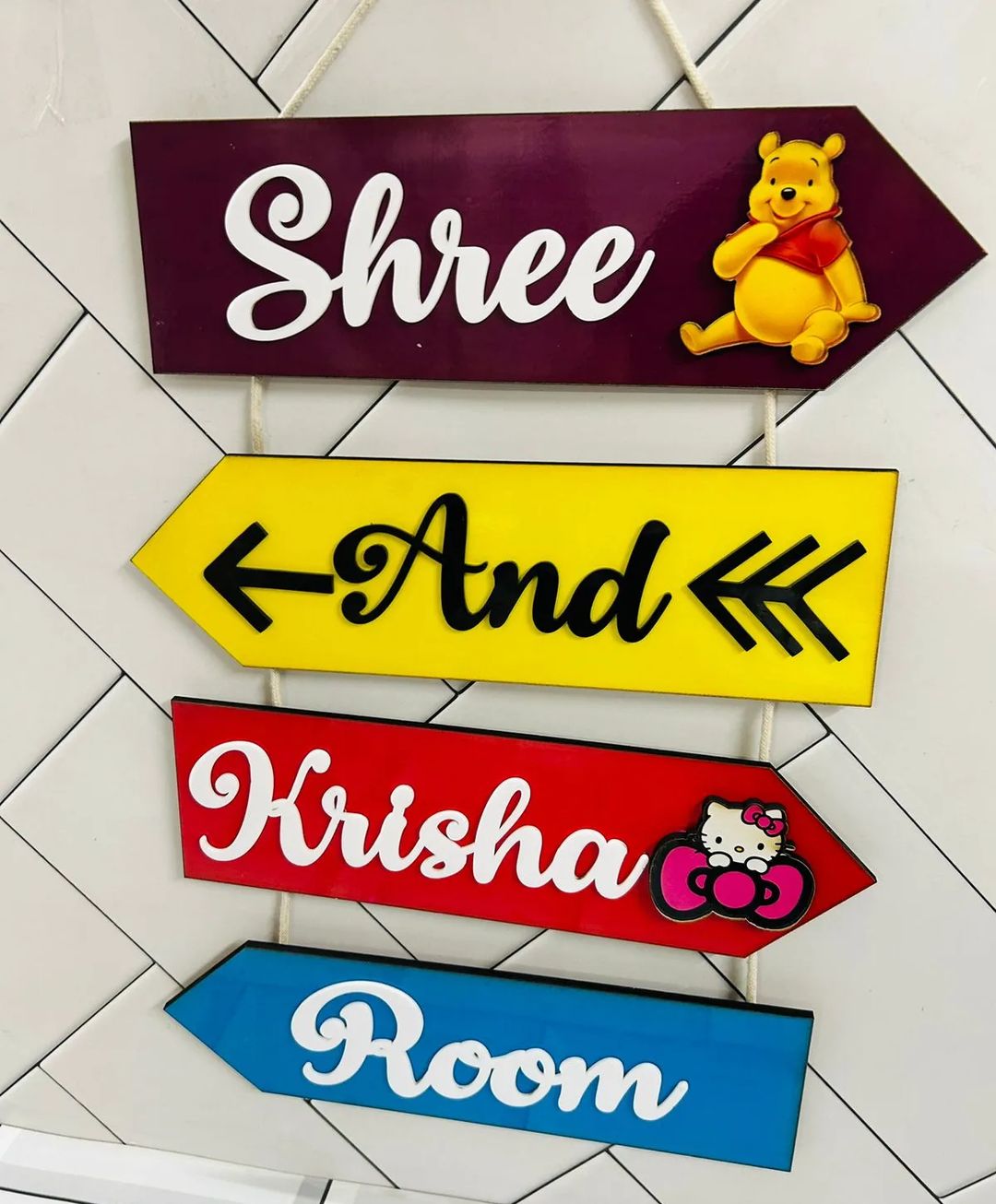 Wall Hanging Mdf Room Name plates for kids room