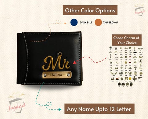 Personalised Wallet and Rudraksha Rakhi Combo.