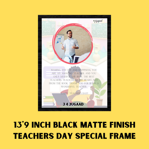 Teachers Day Wish Black Matte Finish Wooden frame