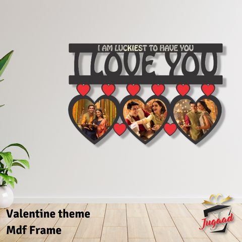 I Love You theme mdf collage frame for Valentines