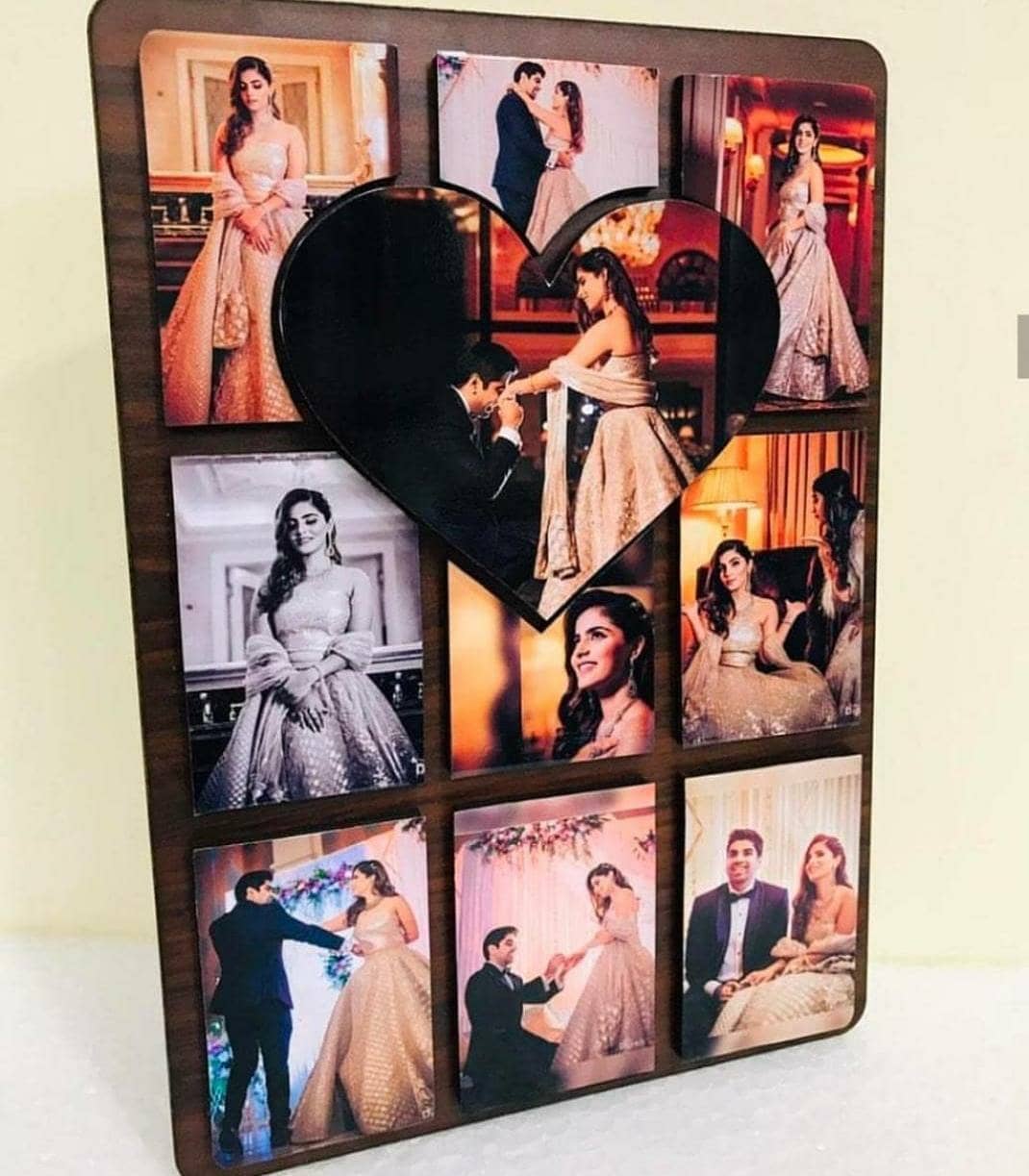 customized 13*9 inch mdf tile frame Wedding / Couples theme 