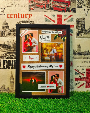 customized Vintage 3d wooden Anniversary frame