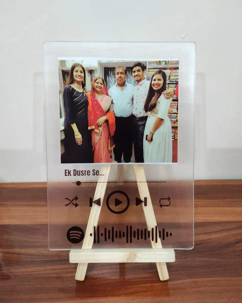 customized Acrylic Spotify Plaque with essel stand 