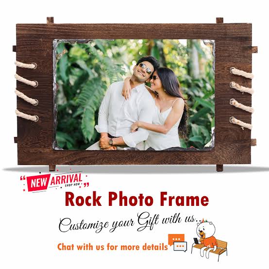 customized Wooden-Cum-Rock Wall Hanging Frame Large size