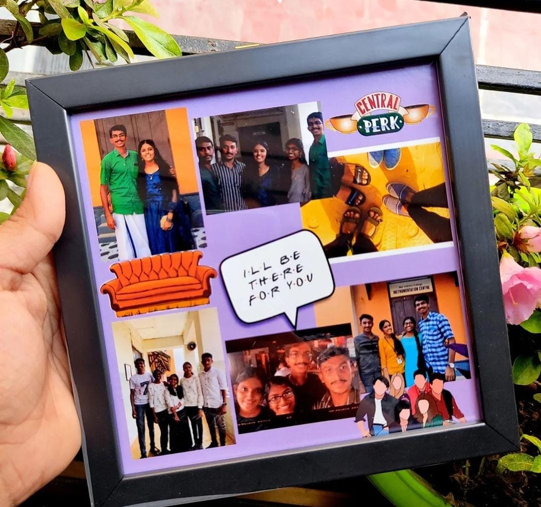 Friends theme 8*8 inch wooden frame