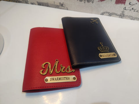 Personalized Faux Leather Passport Combos for couples
