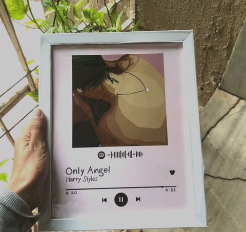 Personalised White A4 Size Spotify Frame