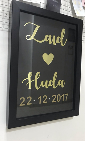 Personalised A4 Black Frame