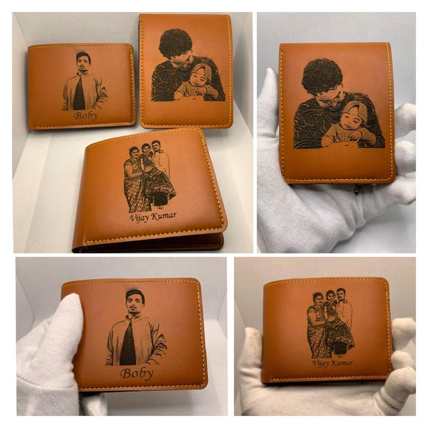 Personalized Sketch Wallet-tan color