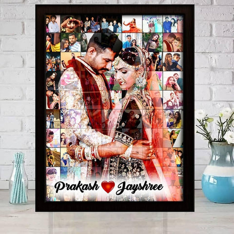 Personalised Mosaic Wooden Frame 
