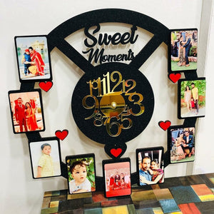 Sweet Moments Wall Hanging Clock Frame
