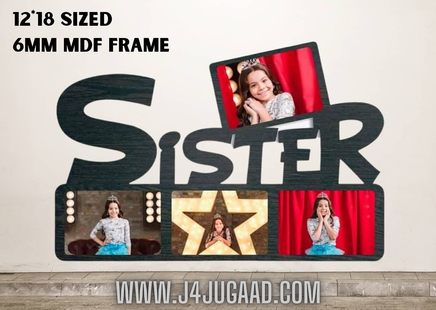 Sister theme Mdf 12*18 inch wall hanging frame